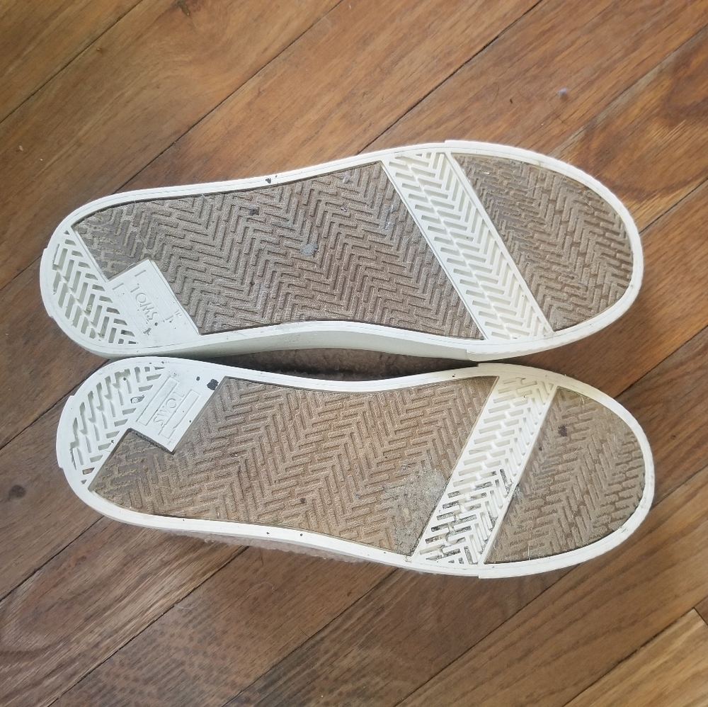 Toms Faux Sherpa Sneakers Blush Sunset 7.5 - Picture 3 of 9